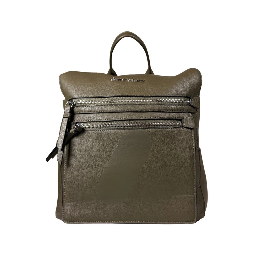 Gian Marco Venturi Olive Backpack – Faux Leather